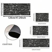 1pc Graphic Kitchen Counter Bowl Dish Drying Mat, Soft Silicone Dish Drying Mat Suitable For Washing Machine, Espresso Machine, Coffee Pot (Halloween Design) - Multicolor - View 3