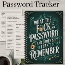 Teal Password Journal With Gold Key - Internet Login Organizer | Spiral Security Book For Usernames & Passwords | Home/Office/Back To School Essential