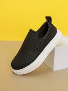 New Design Men's White Slip-On Casual Flat Sneakers, Versatile And Fashionable