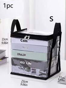 1 pezzo Borsa portaoggetti per giocattoli, organizer con grande capacità per bambole, borsa impermeabile per libri degli studenti, borsa portaoggetti per giocattoli, borsa portaoggetti multifunzione e portatile, borsa impermeabile trasparente rinforzata per libri di studenti, scatola portaoggetti trasparente da tavolo per la casa