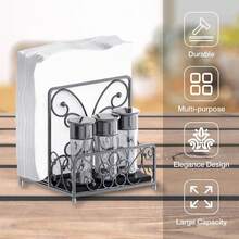 Portanaplones LEVIMETREE: Portanaplones para mesa de cocina, Portanaplones de sal y pimienta para mesas, Portanaplones de sal y pimienta, Portanaplones para mesas al por mayor, Caddies de sal y pimienta - S - Salero y pimentero porta servilletas - Ver 6