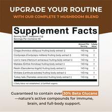Sacred 7 Mushroom Coffee Booster |   Organic Mushroom Supplement Powder – Lions Mane, Reishi, Chaga & More |   Adaptogen + Nootropic |   100% Fruiting Bodies |   Mix With Coffee,Tea, Smoothies - 60 Servings - 冬蟲夏草 - 查看 10