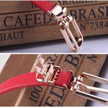 Fashion Black Blue White Pink Red Women Belts Skinny Waistband Pin Buckle Adjustable Belt Summer Dress Jeans Strap Pu Belts