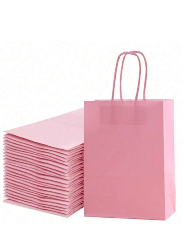 24 Stück mittelgroße Papiertüten 16x22x8cm aus Kraftpapier, wiederverwendbare Geschenktüten, Tüten, Partytüten, Hochzeitstüten, Geschenktüten für Freunde
