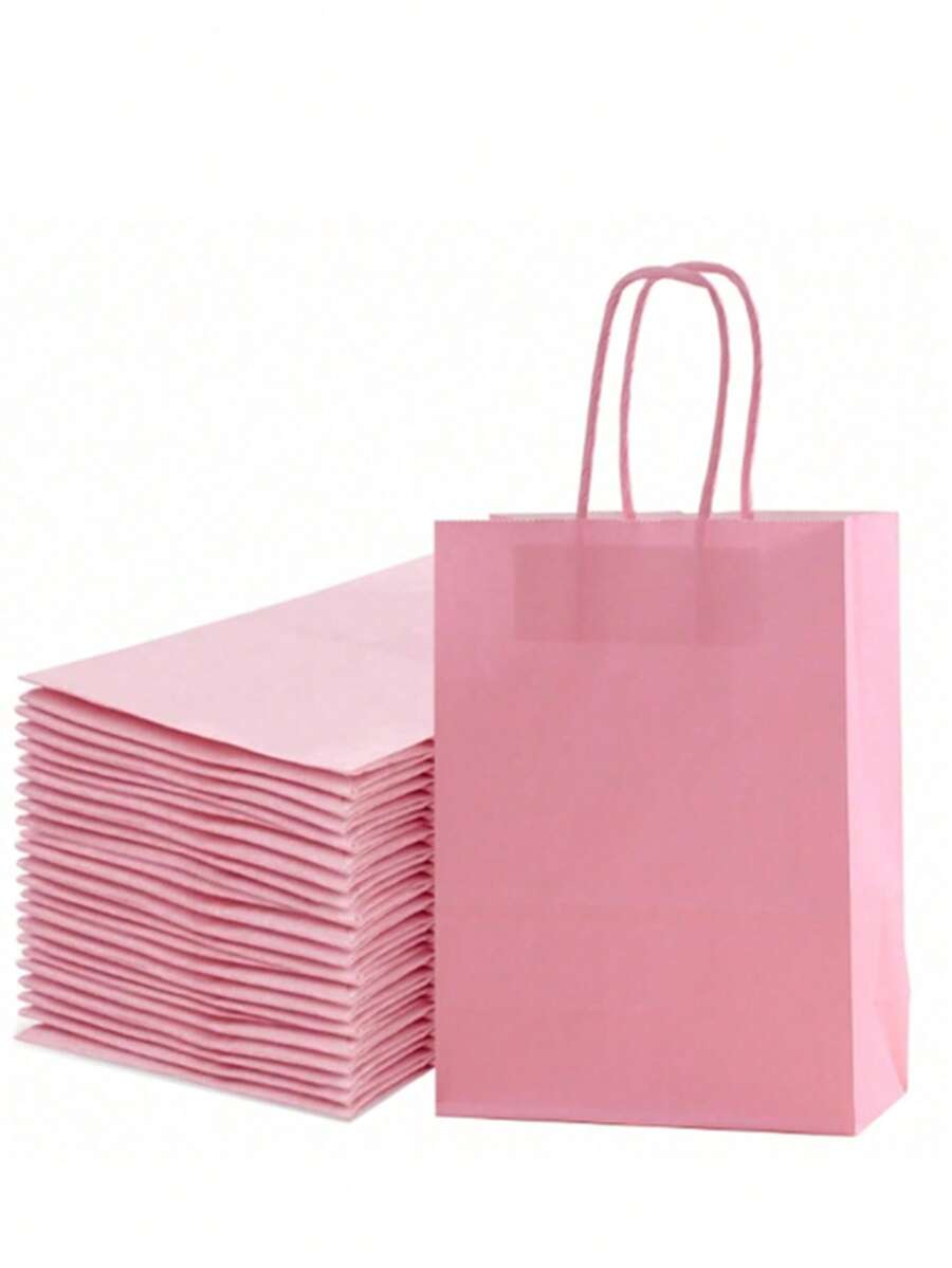 24 Stück mittelgroße Papiertüten 16x22x8cm aus Kraftpapier, wiederverwendbare Geschenktüten, Tüten, Partytüten, Hochzeitstüten, Geschenktüten für Freunde