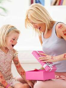 2025 New Pink Bow Stickers,Cute Cartoon Boys Girls Temporary Stickers-Lasts 2-5 Days, Children's Waterproof Funny Arm Fun Party, Computer Book Stickers, Pencil Case Stickers, Temporary Stickers, Back To School Essential Cute Stickers DIY Dress-Up Stickers Self-Made Stickers Interesting Toys Holiday Party Decoration Stickers Gift Bag Decoration Stickers - Multicolor - View 4