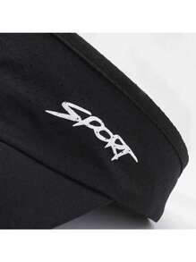 Casquette snapback coréenne imprimée de lettres de sport, chapeau sans partie supérieure pour homme offrant une protection contre le soleil, style minimaliste à la mode pour l'été
