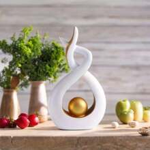 Figura de resina de estilo nórdico lujosa, decoración creativa para sala de estar, recibidor o gabinete, ideal como regalo de inauguración del hogar