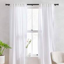 Heavy Duty Curtain Rods, Black Curtain Rods For Bedroom, Living Room, Patio, Kitchen, Farmhouse, Adjustable Easy Install Curtain Rods - Black - View 6