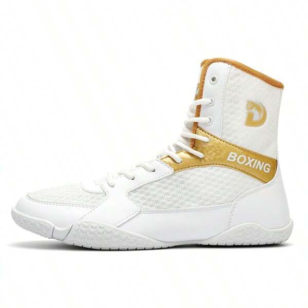 Zapatos de entrenamiento de boxeo para interiores para hombres, suela de goma especial para competición de lucha