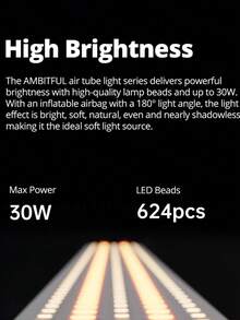 AMBITFUL GC30R 200K-10000K Flexible Soft Light Portable Outdoor Handheld Professional Photography LED Light, Suitable For Vlog Video Shooting