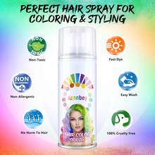Hair Wax,Temporary Hair Color Wax,Hair Color Dye Pomades,Washable Hair Coloring Natural Hair Strong Style Gel Cream Hair Dye For Party,Hollowen,Cosplay. (Powder Blue, 120ml) - 藍色 - 查看 5