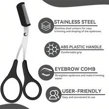 Pink Eyebrow Trimming Scissors With Built-In Comb - Stainless Steel, Precise Grooming Tool, Creating Perfect Eyebrows,Makeup,Cheap,Room Decor,Vanity,Travel,Bedroom,Makeup Accessories,Cheap,Stocking Stuffers,Makeup,Makeup Tools,Cheap Stuff,Gifts,Gifts For Women,Christmas Gifts - Multicolor - View 10