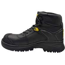 Botas Industriales New TRS 1800 Unisex de Piel Resistente con Puntera Reforzada y Suela Antiderrapante, Cómodas y Durables para Trabajo Interior y Exterior - Negro - Ver 7