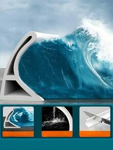 Collapsible Shower Threshold Water Dam Self Adhesive Shower Edge Water Barrier Stopper, Shower Water Blocker Retention System, Dry And Wet Separation For Bathroom Kitchen Countertop Sink Back To School - 2*3 - View 7