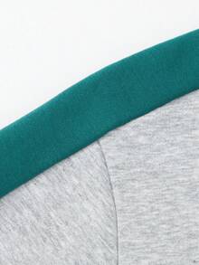 Set de 2 piezas Chaqueta y pantalones casuales con bloque de color para niño pequeño - Gris claro - Ver 11
