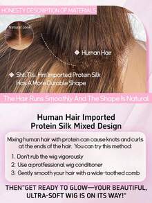 Highlights 13x4 Curly Clear Lace Front Wig 28 Inch Jerry Curls Fiber Mix Human Hair Wig P4/27# Piano Colored 200 Density Human Glueless Natural Hairline Wigs For Women (Bob Wig 8-14 Inch) - Highlight & Piano - View 8