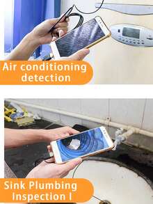 Endoscopio para teléfonos Android con alta definición y tres funciones en uno(5,5 mm, cable rígido de 5 metros) - Negro - Ver 3