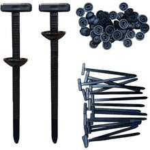 20/50/100PCS Nylon Universal Cable Tie Buckle, Cable Tie Buckle, Multipurpose Plastic Cable Ties Tool For Auto Repairing Quick Fix And Hole Fastening - Multicolor - View 6