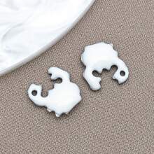 10pcs 10x10mm Cute Enamel Stainless Steel Crab Charms Mini Cute Marine Life Animal Pendants For DIY Ocean Bracelet Necklace Earrings Jewelry Making Crafts Accessories