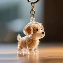 1pc Pet Hair Collection Transparent Acrylic Keychain, Suitable For Wearing, Memorializing Pets, Expressing Missing Of Pets