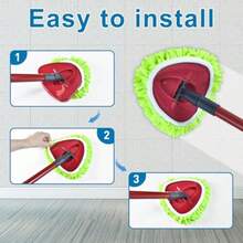 Spin Mop Heads Replacements For Ocedar Easywring 1 Tank System 3 Pack Microfiber Chenille Mop Pad Spin Mop Refill For O Cedar Mop Head Replacement - 如圖 - 查看 5