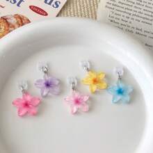 Bouchon anti-poussière pour port de charge de type C sur smartphones, tablettes et appareils électroniques, en forme de fleur de marguerite mignonne en résine. Accessoire de mode, ornement décoratif, parfait pour les amateurs d'accessoires