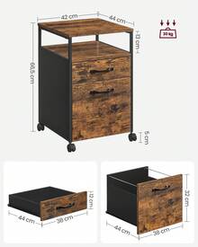 Filing Cabinets - Kahverengi - Görünüm 3