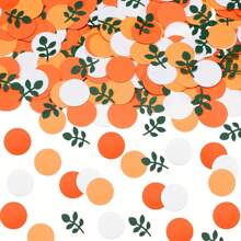 100 Stück Konfetti mit Orange-Thema für Neujahrsfeier, gemischte Farben mit Eukalyptus Deko, für Zitrus-Themen Tischdekorationen, Hochzeits-/Geburtstagszubehör