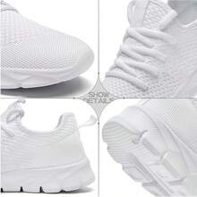 Mens Running Shoes Fashion Sneakers Tennis Walking Shoes Lightweight Athletic Gym Workout Shoes-2025 - 白色 - 查看 6