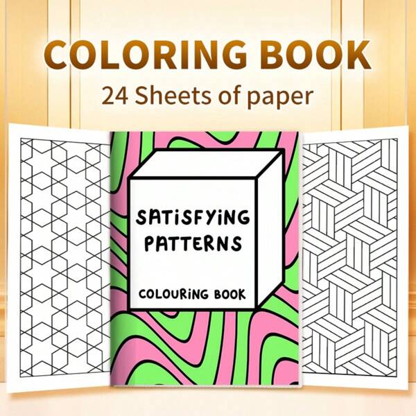 Libro para colorear satisfactorio: Libro de colorear para relajación de adultos, 24 páginas a una sola cara con diseños minimalistas dibujados a mano, fácil de colorear, disfrute y realización a través del coloreado, regalo pensado para amigos, familia o seres queridos para fiestas, cumpleaños u ocasiones especiales, vuelta al colegio, útiles escolares