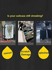 1 件 PVC 可拆卸通用超透明行李箱罩、行李箱罩、旅行行李箱防尘罩、旅行行李箱保护罩和带轮行李箱罩 - 無色 - 查看 3