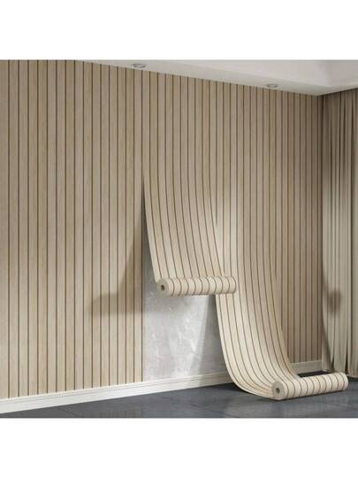 Roll Of Gestreepte Texture Contact Paper, Sticky Wallpaper, Peeling Pasting Self Adhesive Wand Vinyl Stickers, Cabinet Furniture Renovation Coverings, Home ation Wallpaper Rolls Paper Room