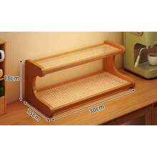 Estantería de alta calidad con forma de escalera hecha de rattan y plástico, adecuada para plantas, alféizares, balcones, soportes para flores, estantería de almacenamiento de varios niveles, soporte para tazas, organizador versátil de escritorio, estantería de libros, para uso en la cocina y la oficina