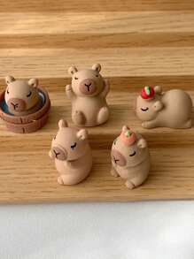 10PCS Cute Capybara Figurines Shoe Charms For Hollow Out Clags,Shoes Decoration DIY Accessories For Clogs Sandals