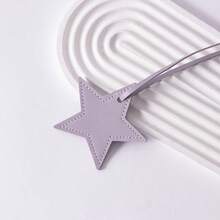 Personalized PU Leather Five-Pointed Star Bag Charms, Initial Five-Pointed Star PU Leather Suitcase Pendants, Bag Ornaments, Car Pendants, Decorative Bag Charms, Keychains, Suitable Gifts For Girlfriends, Bridesmaid Gifts, Wedding Accessories, Birthday Gifts, Classmate Gifts, Mother's Day Gifts, Couple Charms.