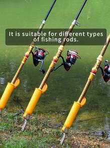 Suport pentru undiță, 2 buc., din oțel inoxidabil și PC, pliabil, potrivit pentru pescuit pe lac, râu, plajă (dimensiuni: 34,8 x 3,8 cm)