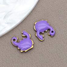 10pcs 10x10mm Cute Enamel Stainless Steel Crab Charms Mini Cute Marine Life Animal Pendants For DIY Ocean Bracelet Necklace Earrings Jewelry Making Crafts Accessories