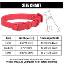 Collar de perro de goma suave y resistente al agua con hebilla, collar ajustable para mascotas adecuado para perros medianos y pequeños - Multicolor - Ver 2