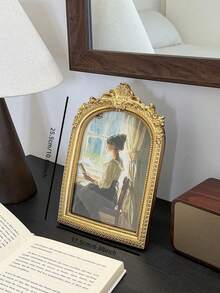 قطعة واحدة إطار صورة ديكور طرحة ذهبية بطراز قديم، مناسب لديكور المنزل والمناسبات الخاصة - إطار الصورة الرجعية - مشاهدة 14