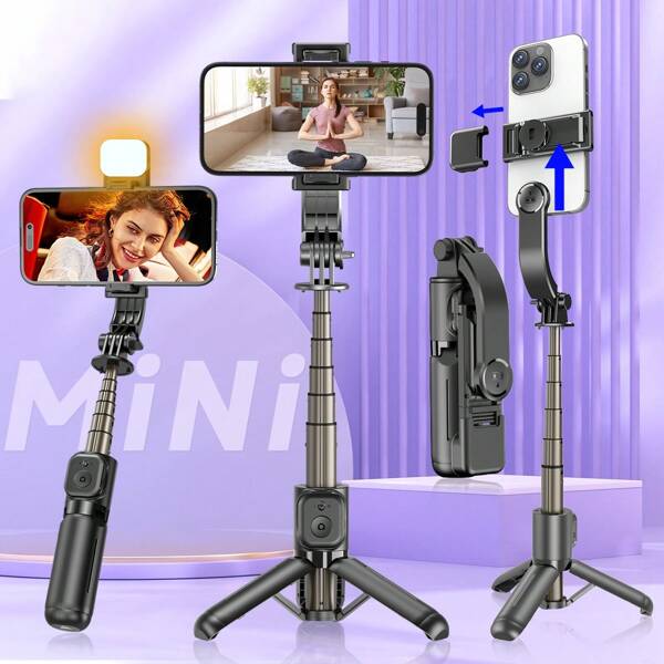 AXNEN Stick selfie cu trepied de 24,8 inci, suport extensibil compact și portabil cu lumină de umplere/telecomandă wireless/suport detașabil pentru telefon. Perfect pentru fotografie, ședințe foto, streaming live și apeluri video. Compatibil cu smartphone-uri