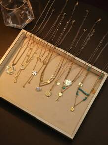 6 Peças Pulseiras Leves de Aço Inoxidável com Decoração de e Strass, Design Elegante e da Moda, Combinação de Cores em Forma de Coração, Cinta Durável, Adequado para Uso Casual de Mulheres e Homens, Presente Ideal para Namoradas e Casais