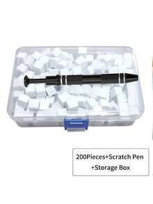 Nail Art Sponge Metal Grip Mini Replaceable Nail Art Sponge Blocks For Gradient Nail Art Sponge Nail Art Tools Nail Art Supplies Nail Art Accessories Nail Art Salon Set 200/100 Pieces,Gradient Nail Art Stamp Tool, Gel Polish Color Gradient Brush, Gradient Nail Brush, Manicure Nail Painting Gel Gradient Sponge Block, Gradient Nail Polish Tool(With Container) - Multicolor - View 12