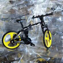1pc Foldable Alloy Simulation Finger Bike, Creative New Downhill Mountain Bike Finger Toy