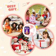 Heißestes Geschenk für Kinder, Kinder Smartwatch Neuheit 2025, Kinder Spieluhr, 18+ lustige Spiele, 1,83 Zoll Touchscreen, Energiesparchip, Schrittzähler, Fotos machen, Taschenlampe, Schlafüberwachung, Alarmerinnerung, Kamera, Fotoalbum, Spiele, Kalender, Schrittzählung, Countdown, Rechner, Stoppuhr, Taschenlampe