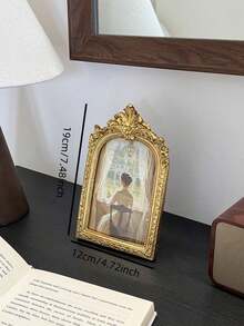 قطعة واحدة إطار صورة ديكور طرحة ذهبية بطراز قديم، مناسب لديكور المنزل والمناسبات الخاصة - إطار الصورة الرجعية - مشاهدة 15