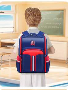 Mochila escolar de nuevo estilo para estudiantes de primaria de 6 a 12 años, de 1er a 6to grado, de 16 años, unisex, estilo británico casual y ligera para niños y niñas - azul real - Ver 8