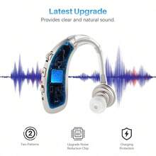 Hearing Aids For Seniors, Rechargeable Hearing Amplifier With Noise Cancelling, Easy To Operate. - Silver - View 6
