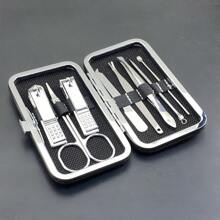 1 Set Setnail Clipper Set With Nail File, Stainless Steel Foot Clipper Set, Sharp Nail Clippers And Knives, Nail And Foot Clipper Set, Toenail With Portable Fashion Box, Stainless Steel Travel Beauty Set