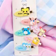 pokemon 1pc Pokemon Cartoon Acrylic BB Clips, Cute Girls' Heart Bangs Clip Headpiece Hair Accessories, Cute Patterns Are Perfectifts For Kawaii Lovers, Ponytail, Hair Roll, Hairband Suitable For Daily Wear, Birthday Gift Box For Friends' Halloween Gifts